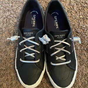 Black Sperry Sneakers, Size 9
